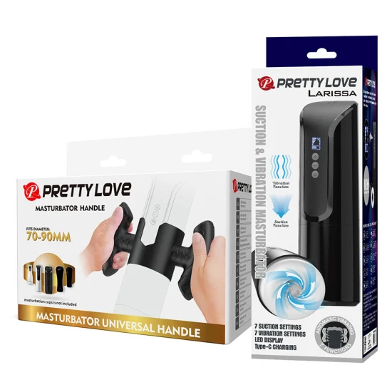 Masturbator cu aspirație și vibrații, USB, LED