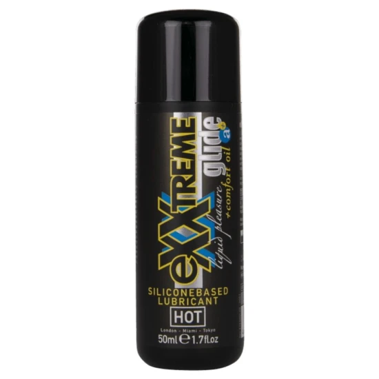 Lubrifiant pe bază de silicon, Gel de alunecare EXXTREME GLIDE + Comfort Oil A+, 50 ml