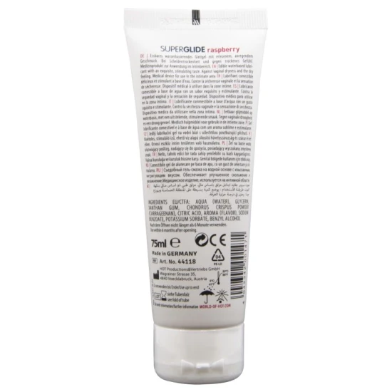 Superglide, pe bază de apă, zmeură, 75 ml