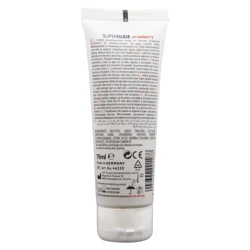 SUPERGLIDE - Gel Lubrifiant Comestibil, Pe Bază de Apă, Căpșuni, 75 ml