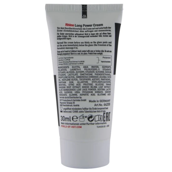 CREMĂ LONG POWER PENTRU BĂRBAȚI - Rinocer, Roz, 30 ml