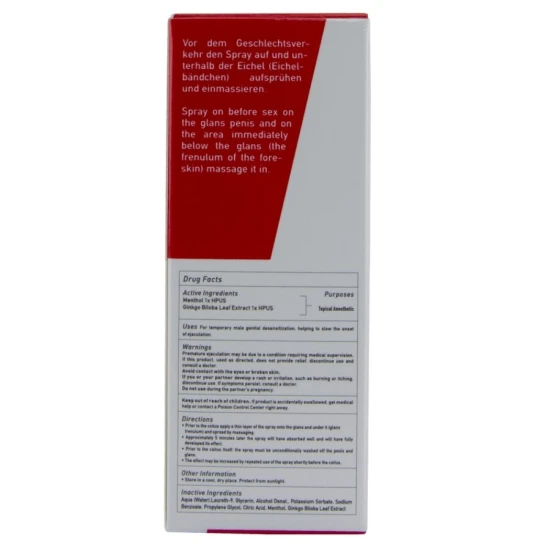 RHINO - Spray Long Power pentru bărbați, Negru
