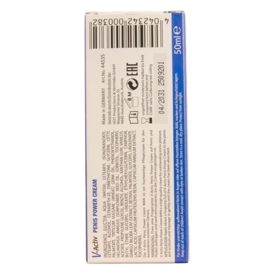 CREMĂ PENTRU PENIS V-ACTIV - Putere, pentru bărbați, 50 ml
