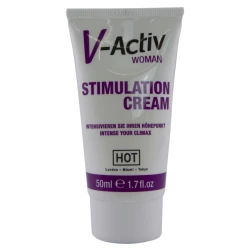 Cremă de stimulare V-Active pentru femei, Negru, 50 ml