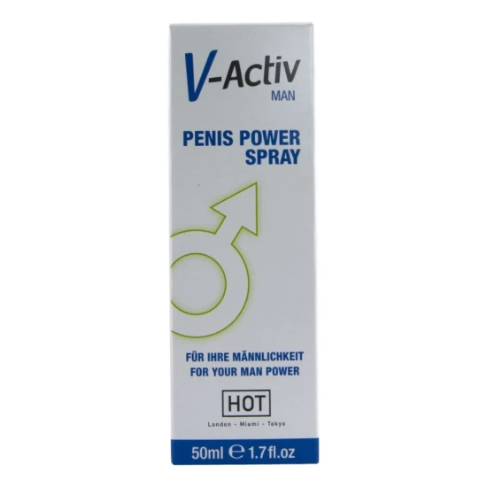 Spray pentru penis cu efect de încălzire HOT - V-ACTIV, 50 ml