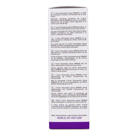 Spray de stimulare V-Active pentru femei, Roz, 50 ml