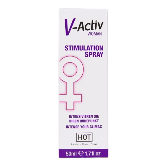 Spray de stimulare V-Active pentru femei, Roz, 50 ml