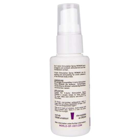 Spray de stimulare V-Active pentru femei, Roz, 50 ml