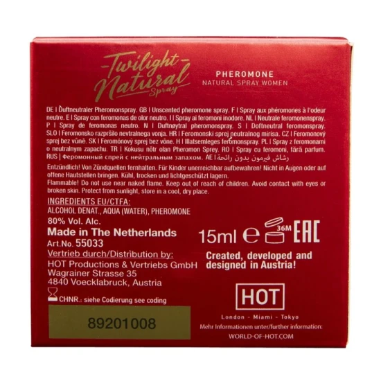 Spray cu feromoni naturali pentru femei, 15 ml