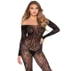 Body sexy Dantelă - Negru, Mărime Unică