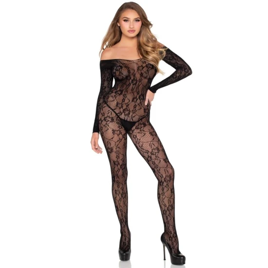 Body sexy Dantelă - Negru, Mărime Unică