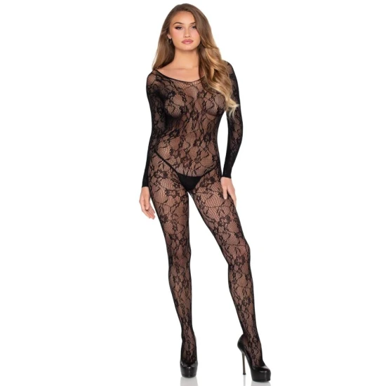Body sexy Dantelă - Negru, Mărime Unică