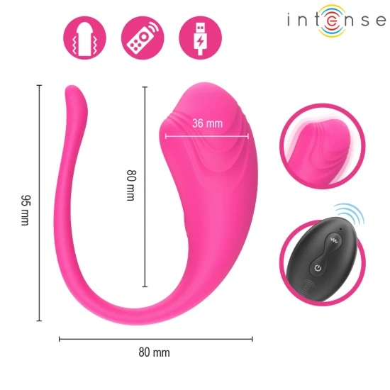 Ou vibratoare Intense din material flexibil, roz, telecomandă