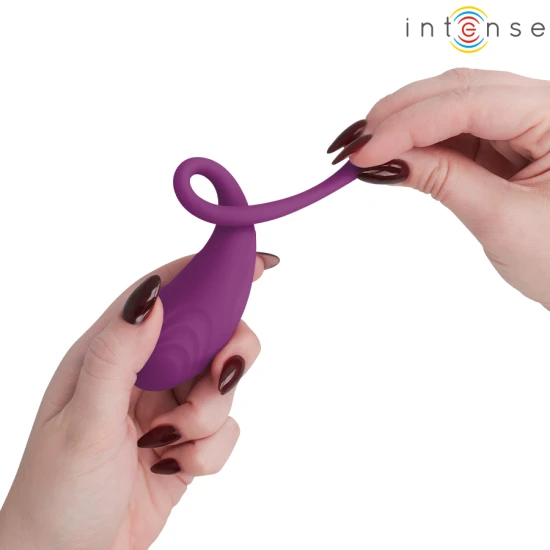 Ou vibrator din material flexibil, mov, cu telecomandă