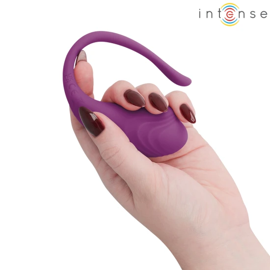 Ou vibrator din material flexibil, mov, cu telecomandă