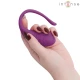 Ou vibrator din material flexibil, mov, cu telecomandă