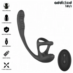 Plug anal cu vibrații și mișcare de 360º, stimulator pentru testicule