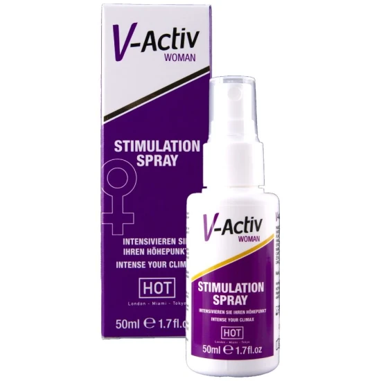 Spray de stimulare V-Active pentru femei, Roz, 50 ml