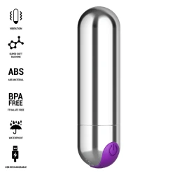 Vibrator Mini Reîncărcabil - Intens, Argintiu, Unic