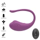 Ou vibrator din material flexibil, mov, cu telecomandă