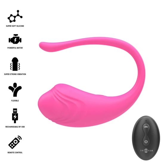 Ou vibratoare Intense din material flexibil, roz, telecomandă