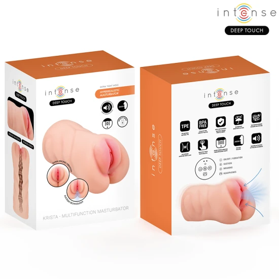 INTENSE - Masturbator vaginal cu aspirație, vibrații și efect vocal, 1.2 kg
