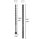Set 2 dilatatoare uretrale striate din silicon, negru