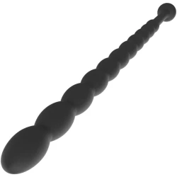 Set 2 dilatatoare uretrale striate din silicon, negru