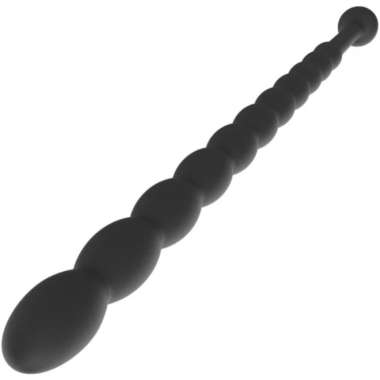 Set 2 dilatatoare uretrale striate din silicon, negru