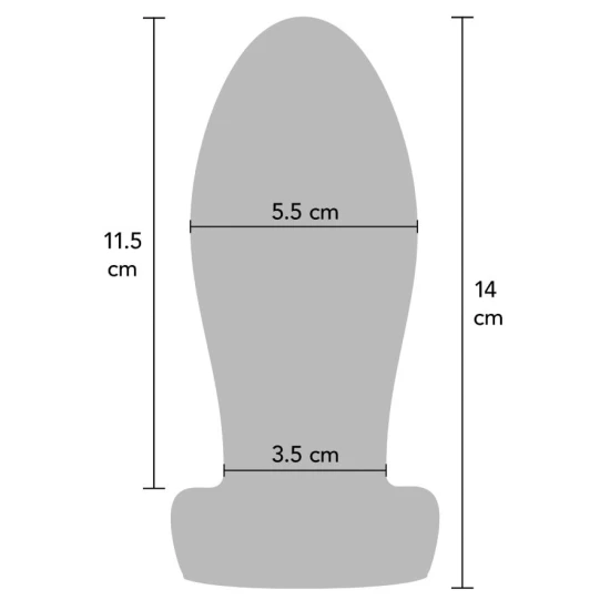 Plug anal Heavy Stretcher din silicon, negru, M