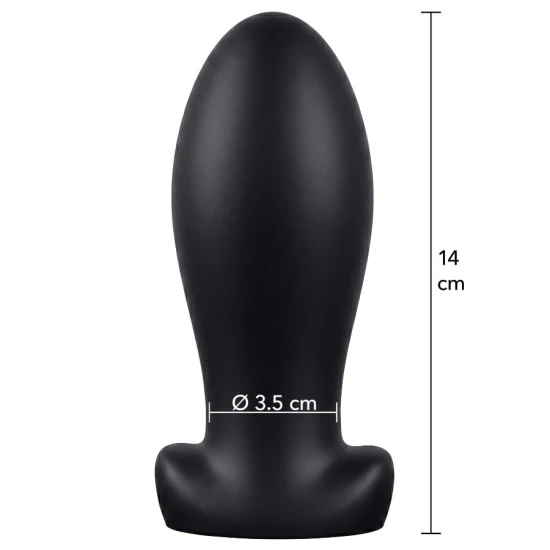 Plug anal Heavy Stretcher din silicon, negru, M