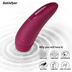 Satisfyer Curvy 1+ vibrator clitoridian roșu-roz, universal