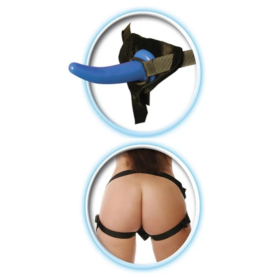 Set pentru începători strap-on pentru el, din nailon, culoare neagră, mărime universal