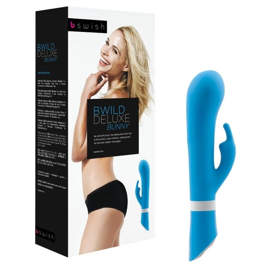 Vibrator Iepuraș B Swish Bwild Deluxe, Anatomic, Flexibil, Stimulare G-Spot Și Clitoris, Jad