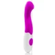 Vibrator Charles din silicon, lila și alb, 18 cm