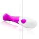 Vibrator Charles din silicon, lila și alb, 18 cm