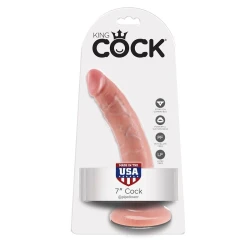 Dildo KING COCK - Realist, Flesh, 17.8 CM