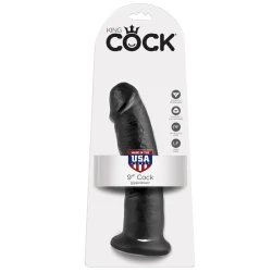 Dildo 9 Inch - Negru, 22.9 cm.
