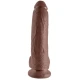 Dildo King Cock - Cu Bile, Maro, 22.9 cm