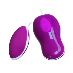Ou Vibrator cu Telecomandă, ABS și Silicon, Negru