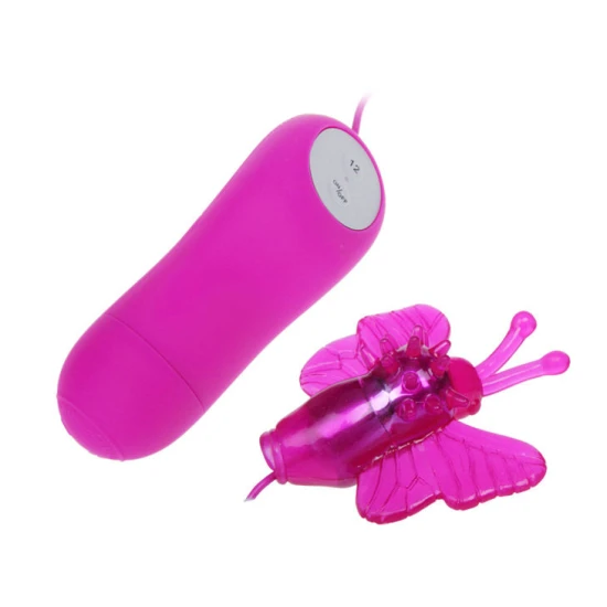Vibrator Butterfly - Stimulator Decupat, Lilac, Mărime Unică