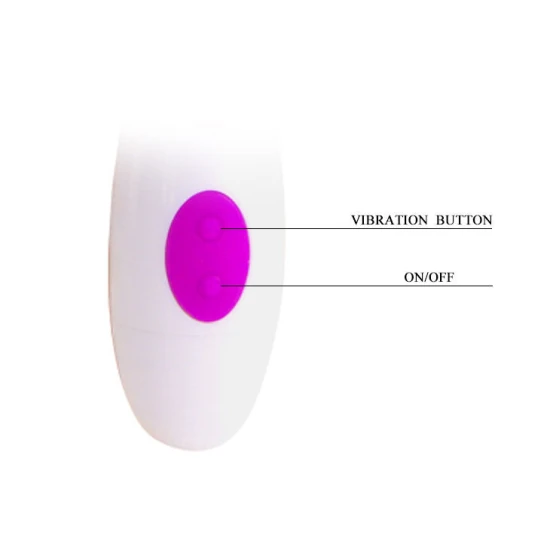 Vibrator stimulatoare din silicon, lila și alb