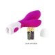 Vibrator stimulatoare din silicon, lila și alb