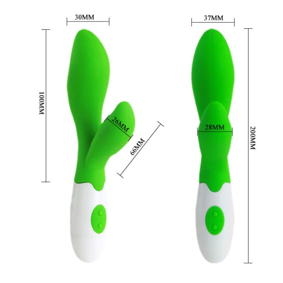 Vibrator Owen - 30 viteze, Verde, Mărime medie.