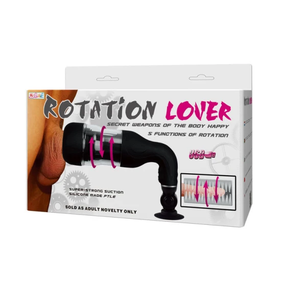 Masturbator automat cu rotație - Rotation Lover, cu suport