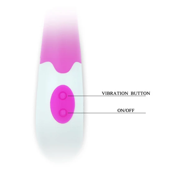 Vibrator Bishop - 30 Impulsuri de Vibrație, Violet, Mărime Medie.