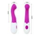 Vibrator Charles din silicon, lila și alb, 18 cm
