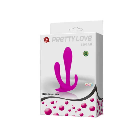 Vibrator Edgar - Stimulare triplă, Transparent, 11 cm.
