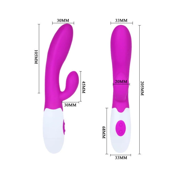 Vibrator Alvis - 30 ritmuri de vibrație, Violet, Mărime medie.