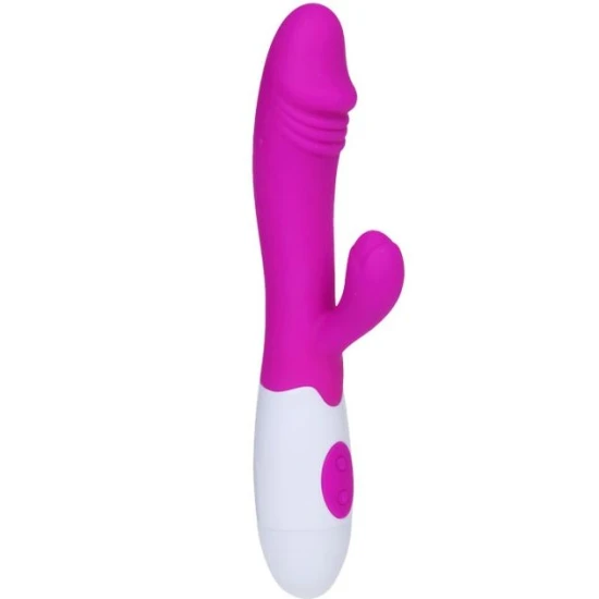 Vibrator elegant din ABS/TPR silicon, liliac și alb